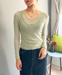 セミシアータンクトップ&ロングスリーブトップスセットアップ