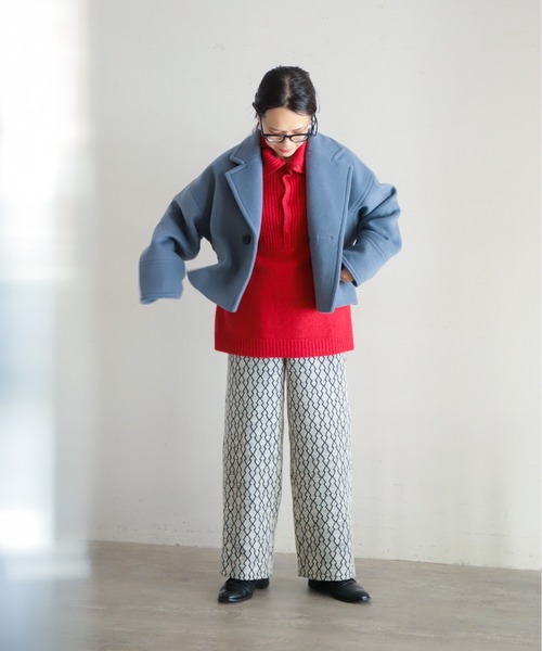 美品FIL DE FER ダブルフェイスショートコート FIL DE FER（フィルデフェール）の「ダブルフェイス ショートコート