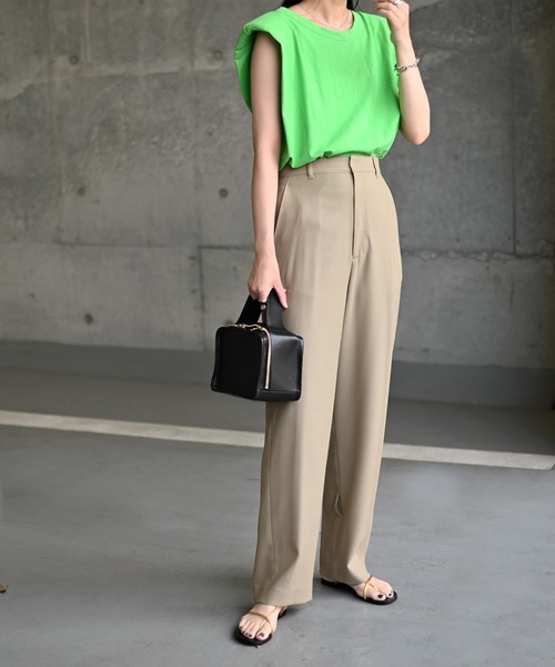 Marient(マリエント)の「ショルダーパッドTEE/Tシャツ(Tシャツ/カットソー・レディース・ブルー/ホワイト/グリーン・FREE)」の11枚目の写真