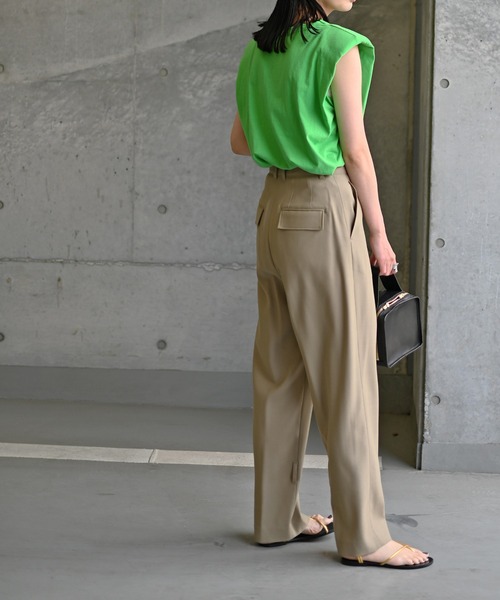 Marient(マリエント)の「ショルダーパッドTEE/Tシャツ(Tシャツ/カットソー・レディース・ブルー/ホワイト/グリーン・FREE)」の12枚目の写真