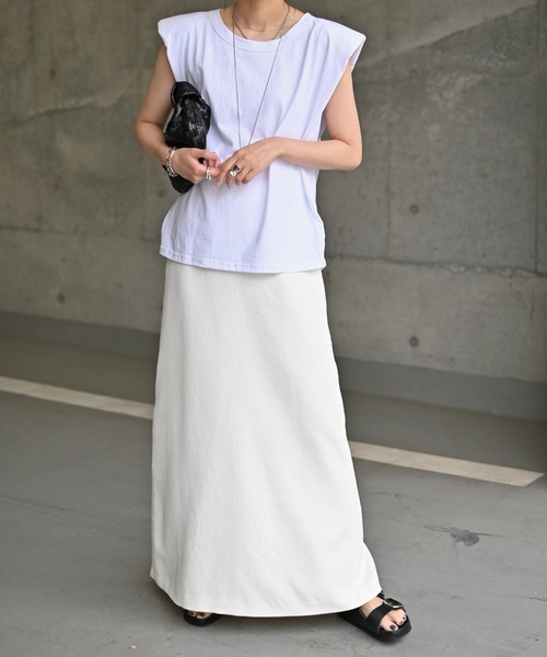 Marient(マリエント)の「ショルダーパッドTEE/Tシャツ(Tシャツ/カットソー・レディース・ブルー/ホワイト/グリーン・FREE)」の20枚目の写真