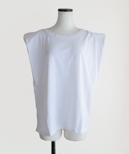 Marient(マリエント)の「ショルダーパッドTEE/Tシャツ(Tシャツ/カットソー・レディース・ブルー/ホワイト/グリーン・FREE)」の21枚目の写真