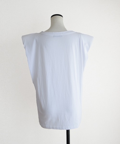 Marient(マリエント)の「ショルダーパッドTEE/Tシャツ(Tシャツ/カットソー・レディース・ブルー/ホワイト/グリーン・FREE)」の22枚目の写真
