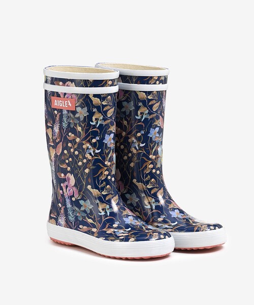 AIGLE(エーグル)の「ロリポッププレイ3 ラバーブーツ(レインシューズ・キッズ・レオパード/グリーン/ライトブルー/ネイビー・31/30/33/32/26/27/29/28)」の4枚目の写真
