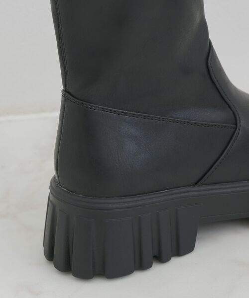ems excite(エムズエキサイト)の「厚底ストレッチブーツ(ブーツ・レディース・ブラウン/ブラック・MEDIUM/LARGE)」の10枚目の写真