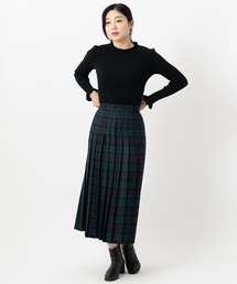 ONeil of Dublin オールプリーツ ウールロングスカート 83cm
