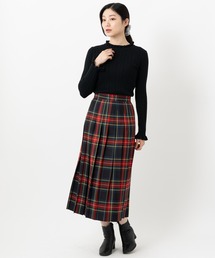 ONeil of Dublin オールプリーツ ウールロングスカート 83cm