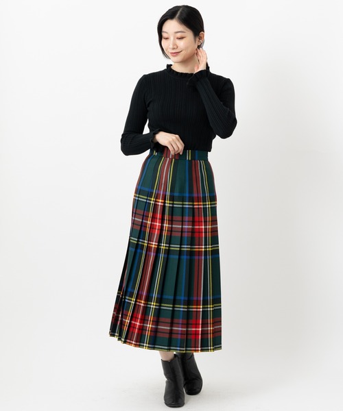 ONeil of Dublin オールプリーツ ウールロングスカート 83cm