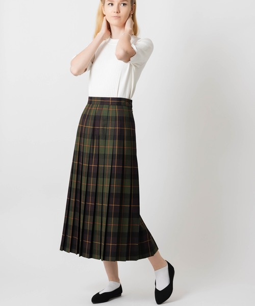 ONeil of Dublin オールプリーツ ウールロングスカート 83cm セール】ONeil of Dublin オールプリーツ ウールロングスカート 83cm