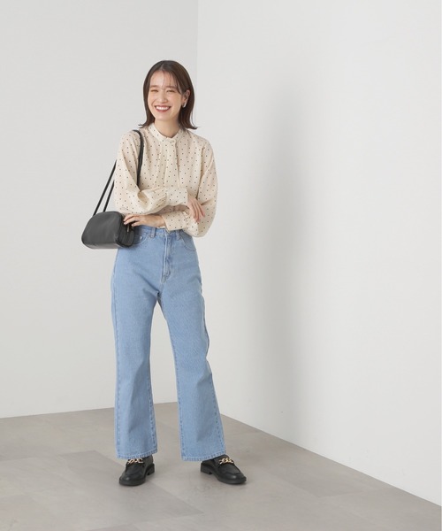 NATURAL BEAUTY BASIC - ナチュラルビューティー 長袖 ブラウス 春夏 ボウタイ風 オフィス 営業 DMW ボウタイフィックスブラウス（シャツ/ブラウス）｜NATURAL