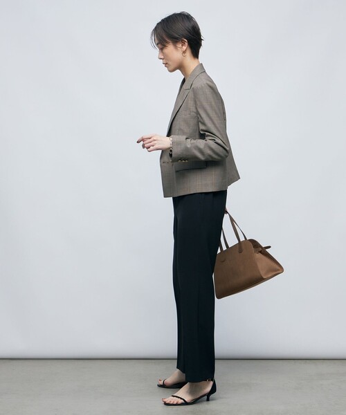 セール】グレンチェックショートジャケット（テーラードジャケット