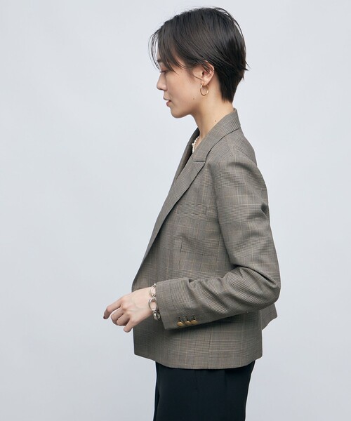 美品 希少サイズ52 ソブリン テーラードジャケット シルク混 3L チェック 美品 希少サイズ52 ソブリン テーラードジャケット シルク混 3L チェック