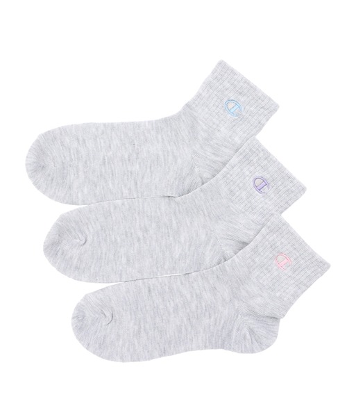 Champion（チャンピオン）の「【Champion/チャンピオン】レディース 【3足組】クォーターレングスソックス（ソックス/靴下・レディース・シルバーグレー/ブラック/ホワイト/その他/その他1/その他2/その他3・SMALL）」の4枚目の写真