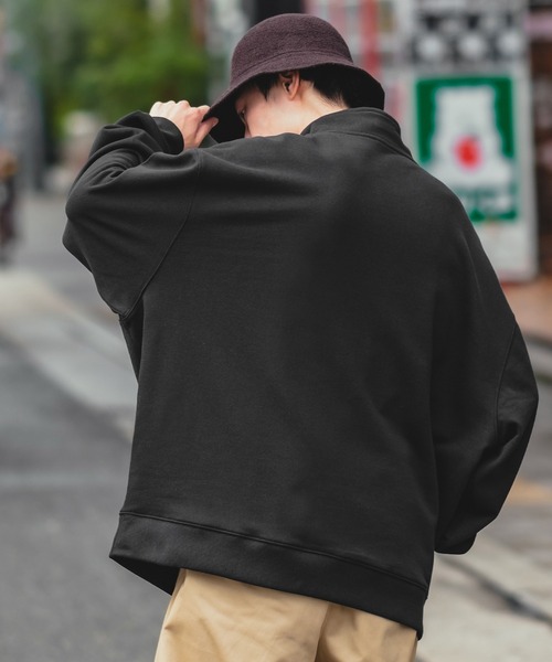 SIDEWAY STANCE(サイドウェイスタンス)の「【SIDEWAY STANCE】ハーフジップ スウェット トレーナー(スウェット・メンズ・ブラック/杢グレー/ブルー/ホワイト・X-LARGE/LARGE/MEDIUM)」の10枚目の写真