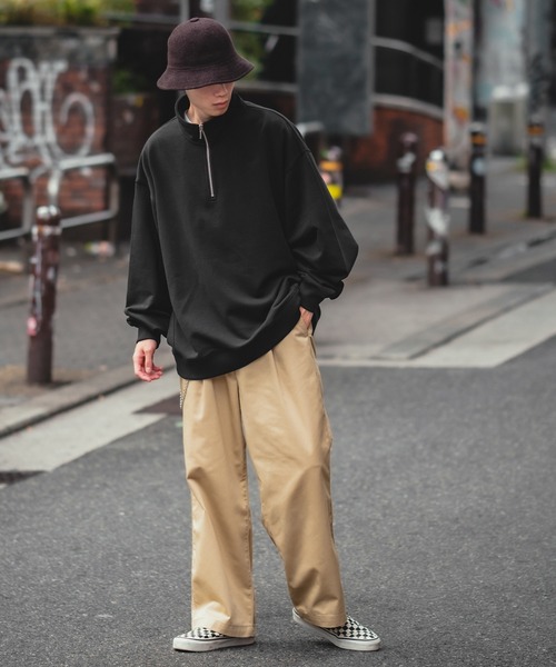 SIDEWAY STANCE(サイドウェイスタンス)の「【SIDEWAY STANCE】ハーフジップ スウェット トレーナー(スウェット・メンズ・ブラック/杢グレー/ブルー/ホワイト・X-LARGE/LARGE/MEDIUM)」の11枚目の写真