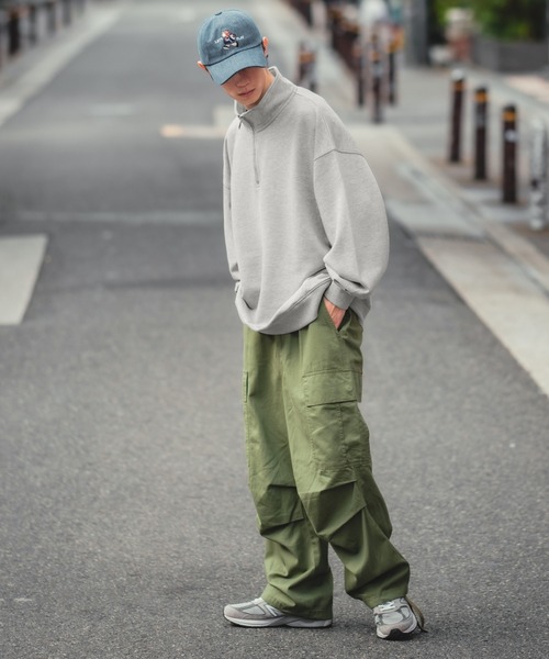 SIDEWAY STANCE(サイドウェイスタンス)の「【SIDEWAY STANCE】ハーフジップ スウェット トレーナー(スウェット・メンズ・ブラック/杢グレー/ブルー/ホワイト・X-LARGE/LARGE/MEDIUM)」の14枚目の写真