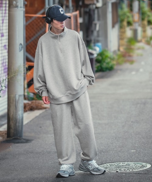 SIDEWAY STANCE(サイドウェイスタンス)の「【SIDEWAY STANCE】ハーフジップ スウェット トレーナー(スウェット・メンズ・ブラック/杢グレー/ブルー/ホワイト・X-LARGE/LARGE/MEDIUM)」の15枚目の写真