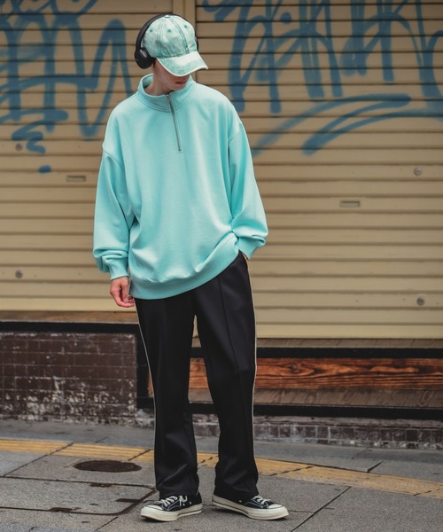 SIDEWAY STANCE(サイドウェイスタンス)の「【SIDEWAY STANCE】ハーフジップ スウェット トレーナー(スウェット・メンズ・ブラック/杢グレー/ブルー/ホワイト・X-LARGE/LARGE/MEDIUM)」の19枚目の写真
