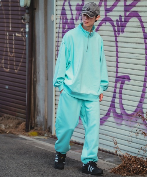 SIDEWAY STANCE(サイドウェイスタンス)の「【SIDEWAY STANCE】ハーフジップ スウェット トレーナー(スウェット・メンズ・ブラック/杢グレー/ブルー/ホワイト・X-LARGE/LARGE/MEDIUM)」の20枚目の写真
