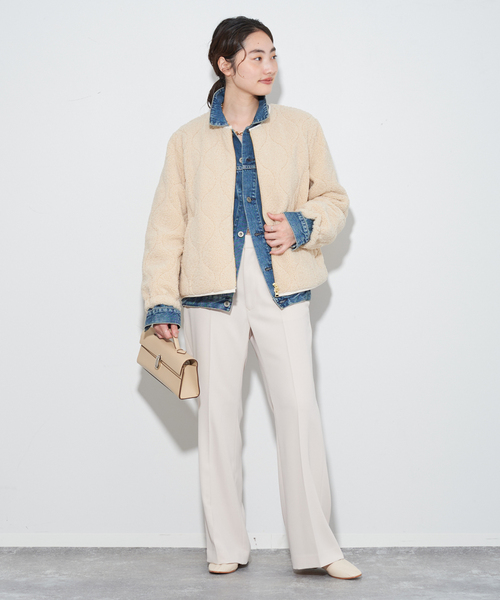 Traditional Weatherwear(トラディショナルウェザーウェア)の「【TRADITIONAL WEATHERWEAR 】別注 BOA SHORT ブルゾン(ブルゾン・レディース・ホワイト系その他/ブラック・FREE)」の3枚目の写真