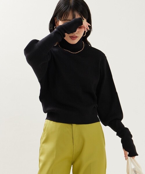 FREAK'S STORE（フリークスストア）の「限定展開　パフスリーブ ハイネック ニット（ニット/セーター・レディース・ベージュ/ブラック/オフホワイト/グリーン/その他13・ﾌﾘ-）」の22枚目の写真