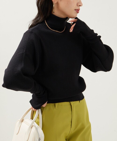 FREAK'S STORE（フリークスストア）の「限定展開　パフスリーブ ハイネック ニット（ニット/セーター・レディース・ベージュ/ブラック/オフホワイト/グリーン/その他13・ﾌﾘ-）」の18枚目の写真