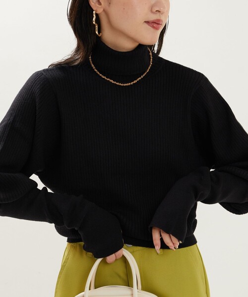 FREAK'S STORE（フリークスストア）の「限定展開　パフスリーブ ハイネック ニット（ニット/セーター・レディース・ベージュ/ブラック/オフホワイト/グリーン/その他13・ﾌﾘ-）」の17枚目の写真