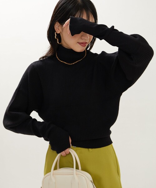 FREAK'S STORE（フリークスストア）の「限定展開　パフスリーブ ハイネック ニット（ニット/セーター・レディース・ベージュ/ブラック/オフホワイト/グリーン/その他13・ﾌﾘ-）」の15枚目の写真