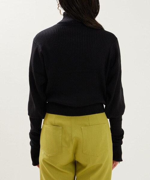 FREAK'S STORE（フリークスストア）の「限定展開　パフスリーブ ハイネック ニット（ニット/セーター・レディース・ベージュ/ブラック/オフホワイト/グリーン/その他13・ﾌﾘ-）」の12枚目の写真