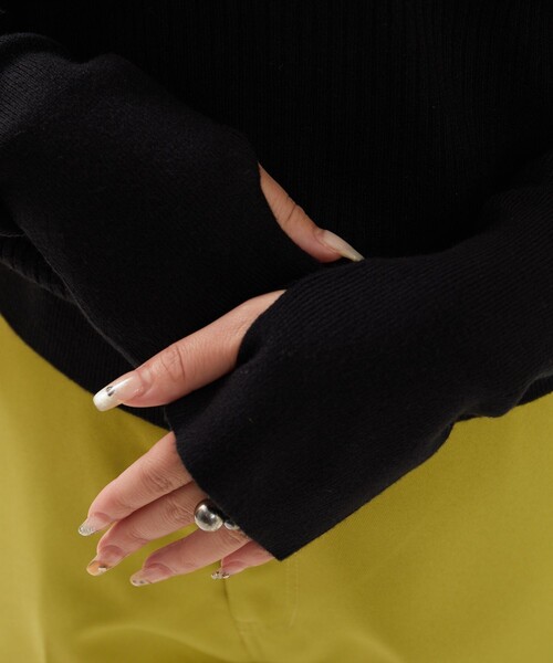 FREAK'S STORE（フリークスストア）の「限定展開　パフスリーブ ハイネック ニット（ニット/セーター・レディース・ベージュ/ブラック/オフホワイト/グリーン/その他13・ﾌﾘ-）」の8枚目の写真