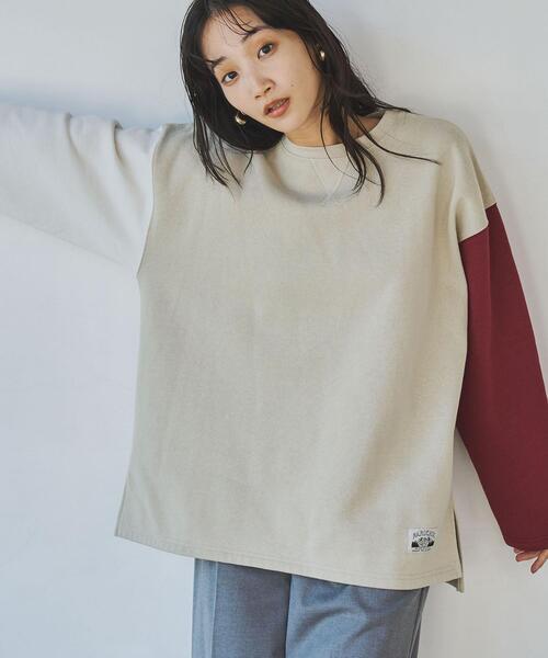 coen（コーエン）の「【WEB限定】＜Parknik＞クレイジーパターンCVC裏起毛スウェット（スウェット・レディース・オフホワイト/グレー/ダークグレー/ベージュ・FREE）」の4枚目の写真