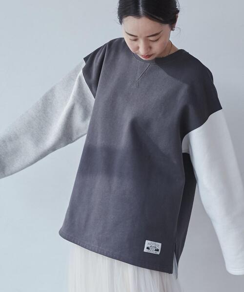 coen（コーエン）の「【WEB限定】＜Parknik＞クレイジーパターンCVC裏起毛スウェット（スウェット・レディース・オフホワイト/グレー/ダークグレー/ベージュ・FREE）」の3枚目の写真