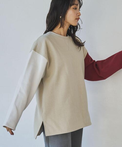 coen（コーエン）の「【WEB限定】＜Parknik＞クレイジーパターンCVC裏起毛スウェット（スウェット・レディース・オフホワイト/グレー/ダークグレー/ベージュ・FREE）」の6枚目の写真