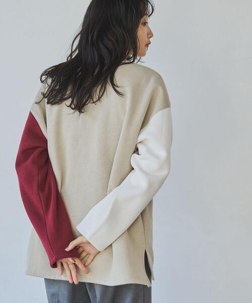 coen（コーエン）の「【WEB限定】＜Parknik＞クレイジーパターンCVC裏起毛スウェット（スウェット・レディース・オフホワイト/グレー/ダークグレー/ベージュ・FREE）」の7枚目の写真