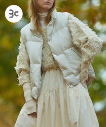 KBF | リバーシブルグリーンダウンベスト(ダウンベスト)