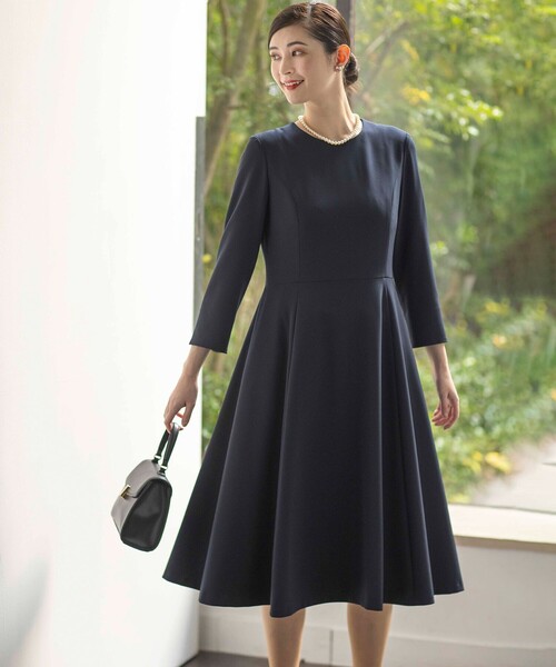 セール】【KUMIKYOKU NAVY】コンフォータブルドレープ フレア