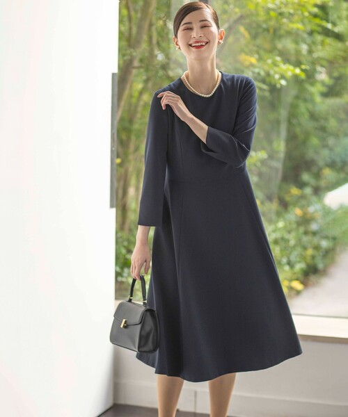 セール】【KUMIKYOKU NAVY】コンフォータブルドレープ フレア