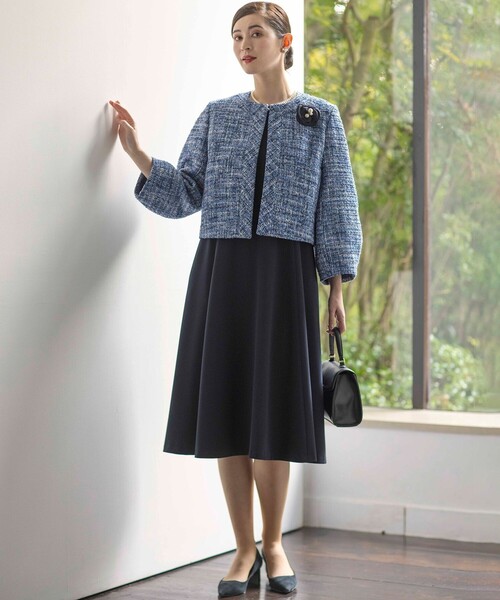 セール】【KUMIKYOKU NAVY】コンフォータブルドレープ フレア