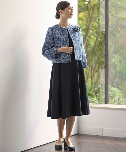 セール】【KUMIKYOKU NAVY】コンフォータブルドレープ フレア