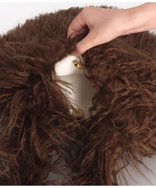 anap mimpi（アナップミンピ）の「シャギーファー ハート ショルダーバッグ（ショルダーバッグ・レディース・ブラウン/ベージュ・FREE）」の11枚目の写真