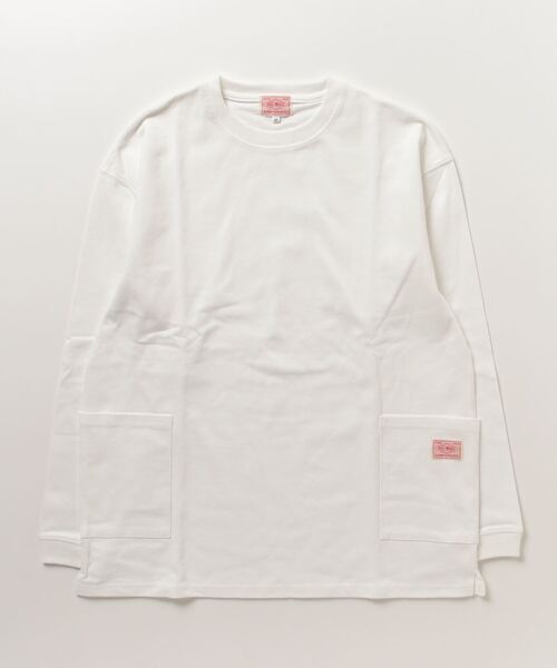 BIG MIKE(ビッグマイク)の「BIG MIKE 10oz ダブルポケット ロングTシャツ 102338200(Tシャツ/カットソー・メンズ・オリーブ/ホワイト・M/L)」の8枚目の写真