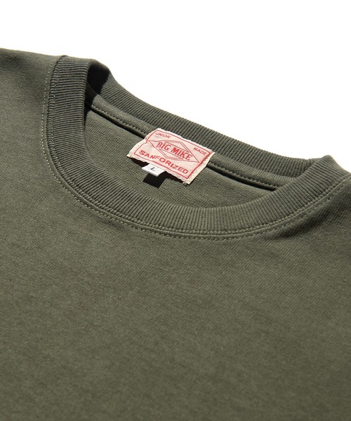 BIG MIKE(ビッグマイク)の「BIG MIKE 10oz ダブルポケット ロングTシャツ 102338200(Tシャツ/カットソー・メンズ・オリーブ/ホワイト・M/L)」の5枚目の写真