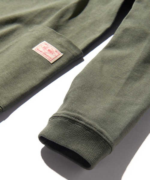 BIG MIKE(ビッグマイク)の「BIG MIKE 10oz ダブルポケット ロングTシャツ 102338200(Tシャツ/カットソー・メンズ・オリーブ/ホワイト・M/L)」の7枚目の写真