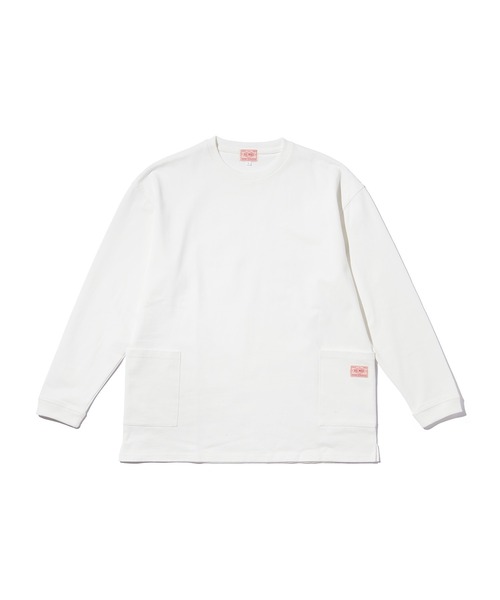 BIG MIKE(ビッグマイク)の「BIG MIKE 10oz ダブルポケット ロングTシャツ 102338200(Tシャツ/カットソー・メンズ・オリーブ/ホワイト・M/L)」の13枚目の写真
