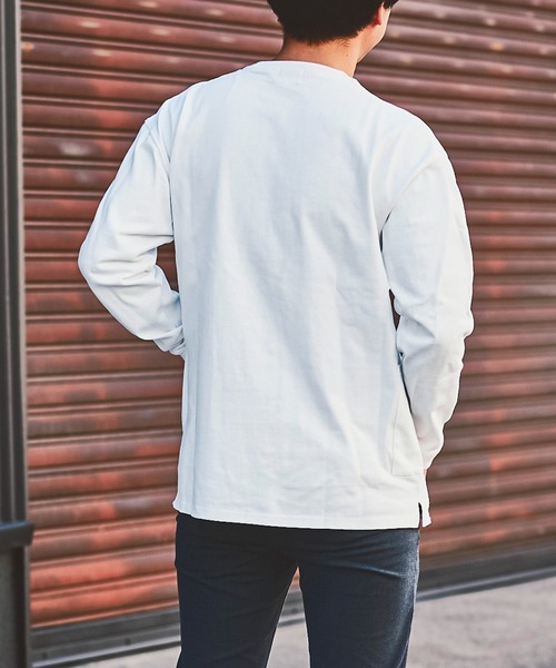 BIG MIKE(ビッグマイク)の「BIG MIKE 10oz ダブルポケット ロングTシャツ 102338200(Tシャツ/カットソー・メンズ・オリーブ/ホワイト・M/L)」の11枚目の写真