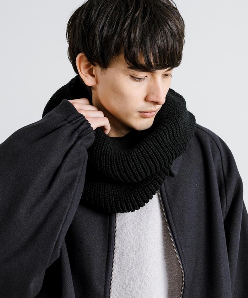 Rocky Monroe(ロッキーモンロー)の「ネックウォーマー/リブニットスヌード(ネックウォーマー/スヌード・メンズ・ライトグレー/ブラック/ベージュ/チャコール・FREE)」の5枚目の写真