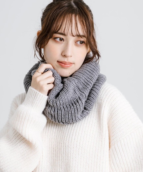 Rocky Monroe(ロッキーモンロー)の「ネックウォーマー/リブニットスヌード(ネックウォーマー/スヌード・メンズ・ライトグレー/ブラック/ベージュ/チャコール・FREE)」の10枚目の写真