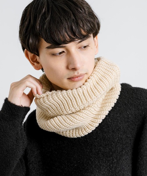 Rocky Monroe(ロッキーモンロー)の「ネックウォーマー/リブニットスヌード(ネックウォーマー/スヌード・メンズ・ライトグレー/ブラック/ベージュ/チャコール・FREE)」の13枚目の写真
