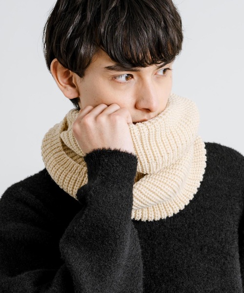 Rocky Monroe(ロッキーモンロー)の「ネックウォーマー/リブニットスヌード(ネックウォーマー/スヌード・メンズ・ライトグレー/ブラック/ベージュ/チャコール・FREE)」の14枚目の写真