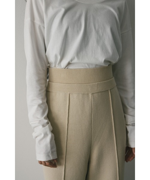 STYLEMIXER（スタイルミキサー）の「ウエストレイヤードニットパンツ（その他パンツ・レディース・グレー/アイボリー/ブラック・MEDIUM/SMALL）」の8枚目の写真